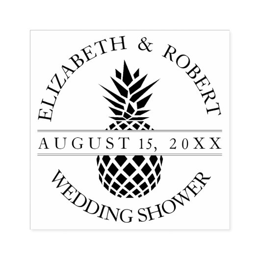 Ananas bruiloft douche rubberstempel (Afrduk)