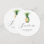 Ananas bruiloft ronde tafel nummer kaart (Voorkant / Achterkant)