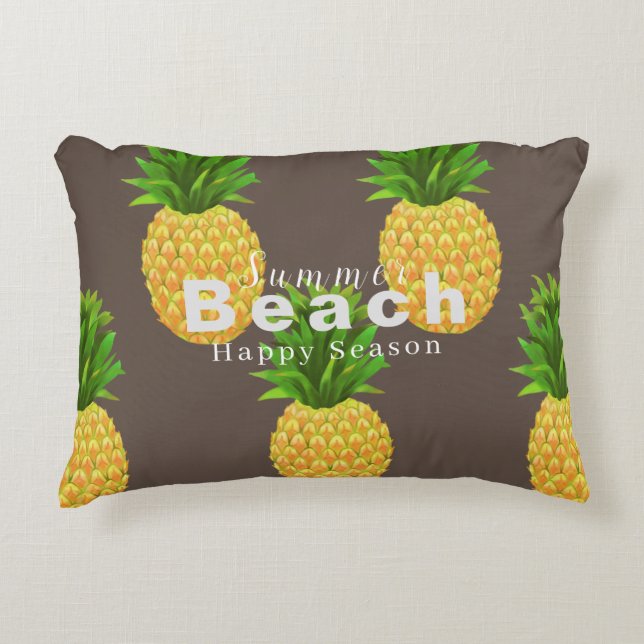 Ananas bruin accent kussen (Voorkant)