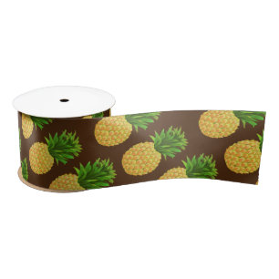 ananas bruin satijnen lint