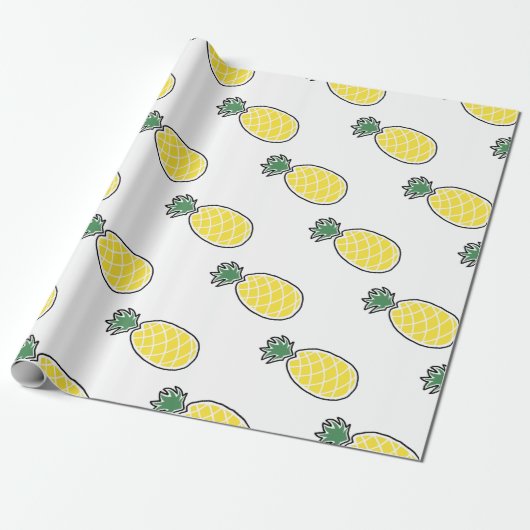 ananas cadeaupapier (Uitgerold)