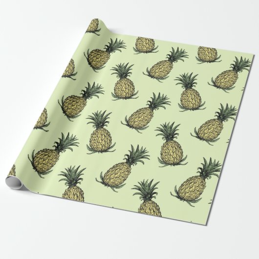 ananas cadeaupapier (Uitgerold)
