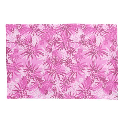 Ananas Camo Hawaïaans Tropisch - Roze Kussensloop (Voorkant)