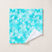 Ananas Camo Hawaïaanse tropische coördinaat - Turq Bad Handdoek (Wasdoekje)