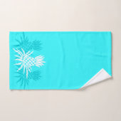 Ananas Camo Hawaïaanse tropische coördinaat - Turq Bad Handdoek (Handdoek)