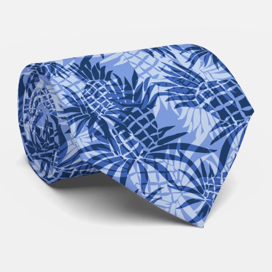 Ananas Camo Hawaiian, dubbelzijdig bedrukt Stropdas (Opgerold)