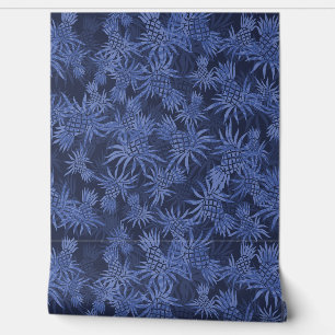 Ananas Camo Hawaiian Tropical - Marine Behang