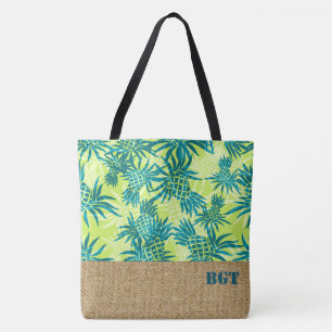 Ananas Camo Monogram Hawaiian Beach Bag Tote Bag