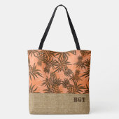 Ananas Camo Monogram Hawaiian Beach Bag Tote Bag (Achterkant)