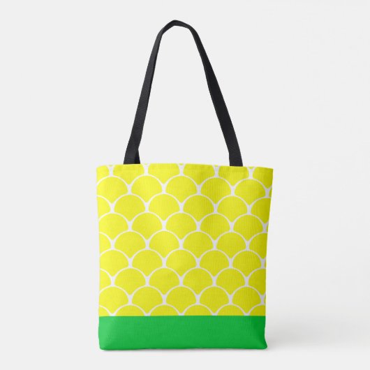 Ananas Canvas tas geel (Achterkant)