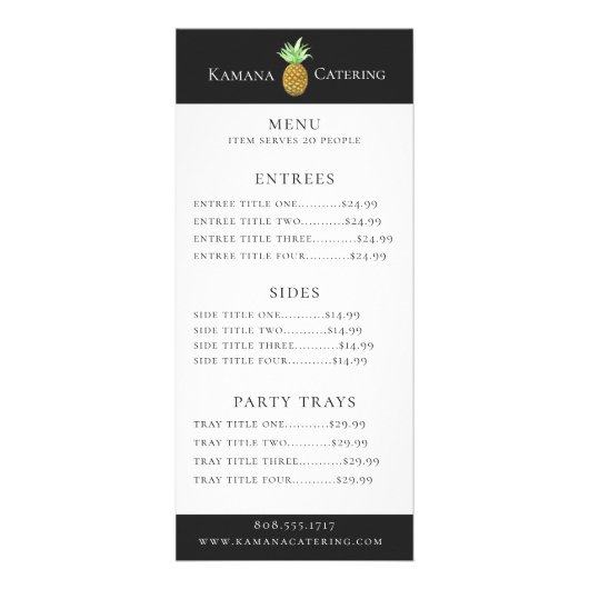 Ananas Catering Menu (Voorkant)