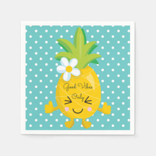 Ananas Charm Goede Vibes Alleen Papieren servet