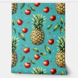 Ananas Cherry Bliss Behang