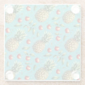 Ananas Cherry Bliss Glazen Onderzetter (Achterkant)