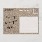 Ananas Chillin op het zandstrand Bewaar de datum Aankondigingskaart (Achterkant)