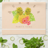 Ananas Chique Beige Theedoek (Gevouwen)