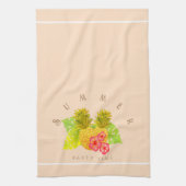 Ananas Chique Beige Theedoek (Verticaal)