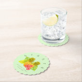 Ananas Chique Groen Rond Kartonnen Onderzetters (Insitu)