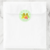 Ananas Chique Groen Ronde Sticker (Tas)