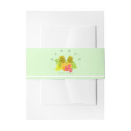 Ananas Chique Groen Uitnodigingen Wikkel