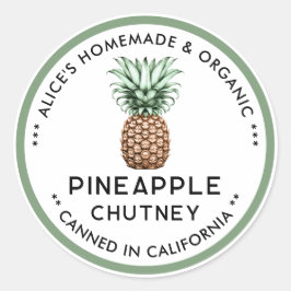 Ananas-chutney inmaaktje label