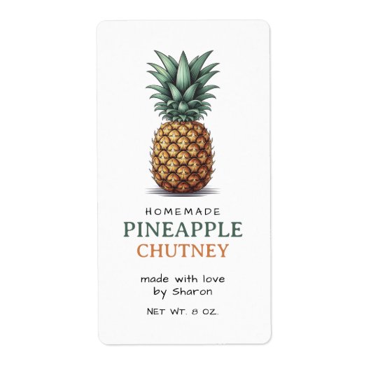 Ananas Chutney Label (Voorkant)
