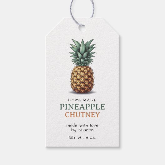 Ananas Chutney Label Cadeaulabel (Voorkant)