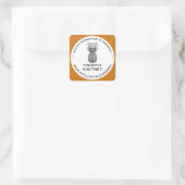 Ananas chutney label in zwart en wit (Tas)