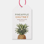 Ananas-chutney zelfgemaakte jam cadeaulabel (Voorkant)