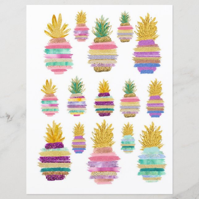Ananas Clipart voor uw Scrapbook en Journal (Voorkant)
