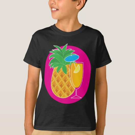 ananas Cocktail T-shirt (Voorkant)