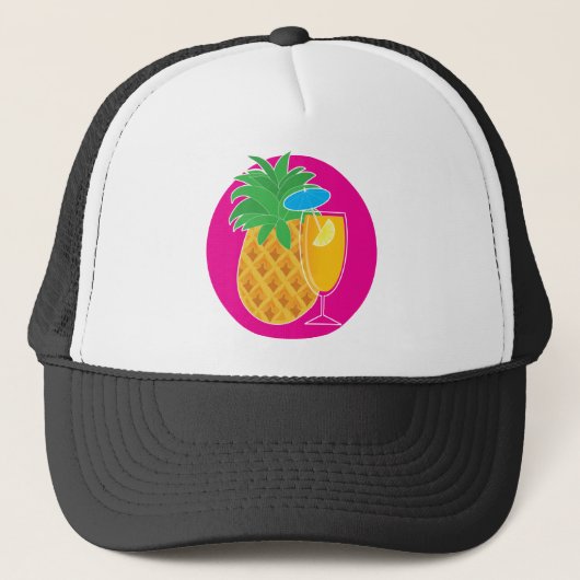 ananas Cocktail Trucker Pet (Voorkant)