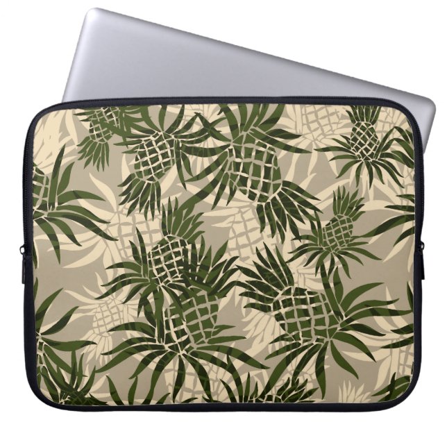 Ananas Collage Hawaiian Neopree Wetsuit Laptop Sleeve (Voorkant)
