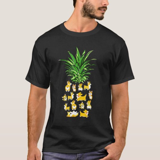 Ananas Corgi Schattige Corgi Moeder T-shirt (Voorkant)
