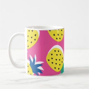 Ananas Crazy Kleuren: Kinderachtige Pop-Art. Koffiemok