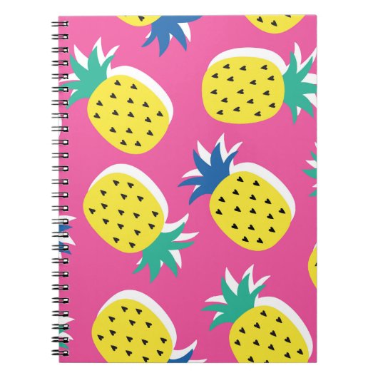 Ananas Crazy Kleuren: Kinderachtige Pop-Art. Notitieboek (Voorkant)