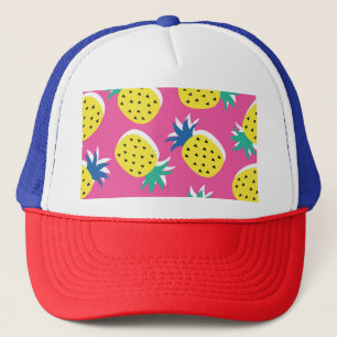 Ananas Crazy Kleuren: Kinderachtige Pop-Art. Trucker Pet