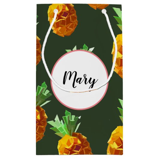 Ananas Custom Gift Bag Klein Cadeauzakje (Achterkant)