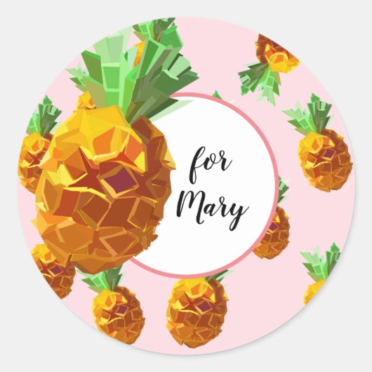 Ananas Custom Sticker (Voorkant)