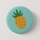 ananas | Cute Infertility IVF Cyan Blue Green Ronde Button 5,7 Cm (Voorkant)