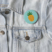 ananas | Cute Infertility IVF Cyan Blue Green Ronde Button 5,7 Cm (In situ)