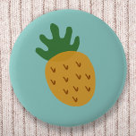 ananas | Cute Infertility IVF Cyan Blue Green Ronde Button 5,7 Cm<br><div class="desc">Prachtige superschattige grafische kaart van het ananassenontwerp op een cyaan blauwe groene achtergrond om bewustzijn te kweken voor onvruchtbaarheidskwesties en om hen te steunen die door vruchtbaarheidsbehandelingen zoals IVF, ICSI, IUI gaan. Vrouwen over de hele wereld hebben de zonnige kleurrijke vruchten geplakt als symbool voor hun vruchtbaarheidstraject - een ananas...</div>