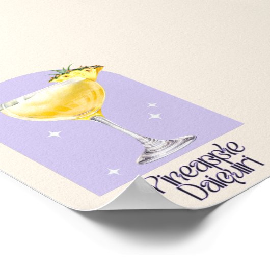 Ananas Daiquiri Art Print | cocktail met bar-decor (Hoek)