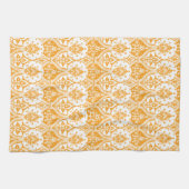 Ananas Damask Sinaasappel Theedoek (Horizontaal)