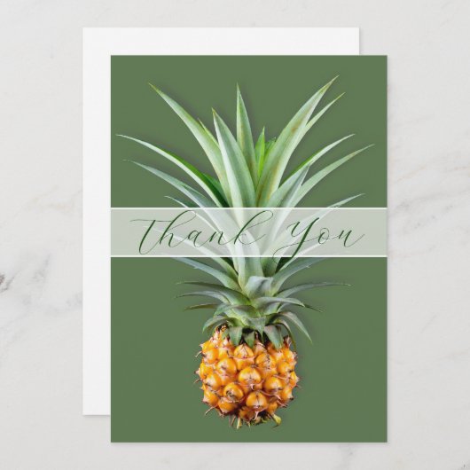 ananas Dank je bericht Vaste Kaart (Voorkant / Achterkant)