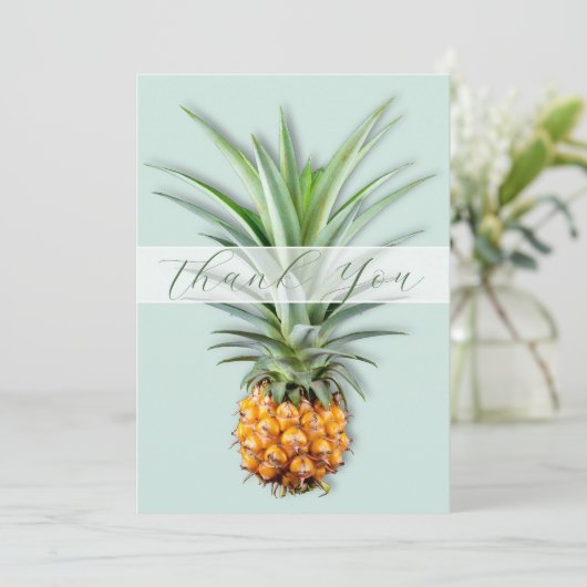 ananas Dank je bericht Vaste Kaart (Staand voorkant)