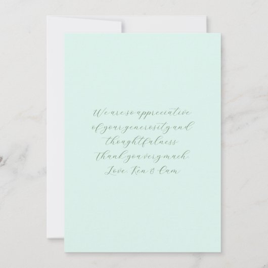 ananas Dank je bericht Vaste Kaart (Achterkant)