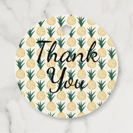ananas Dank je partij Bedankjes Labels (Achterkant)