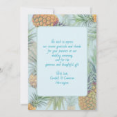 ananas Dank je Passen getrouwd Coupé Kaart (Achterkant)