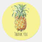 ananas Dank u Klassieke Sticker (Voorkant)